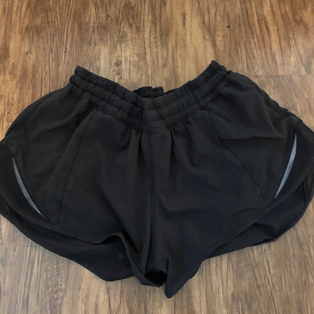 Size 8 lululemon black shorts